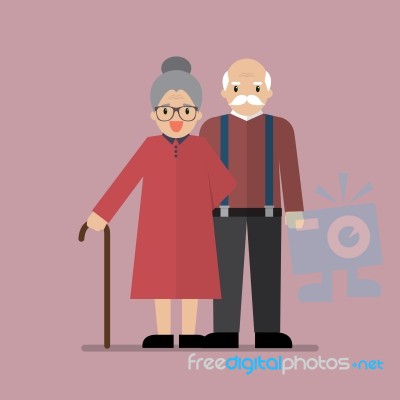 Elderly Senior Age Couple Stock Image