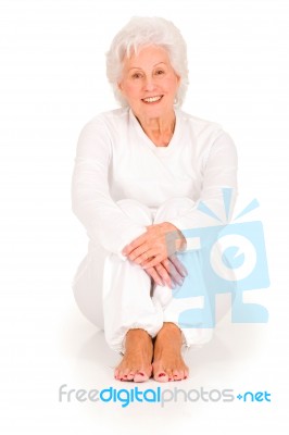 Elderly Woman Smile Stock Photo