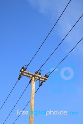 Electric Pole Stock Photo