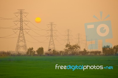 Electric Power Station Stock Photo