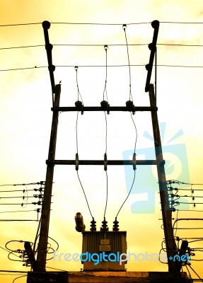 Electric Pylon Stock Photo