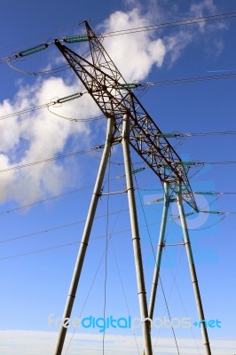 Electric Pylons Stock Photo