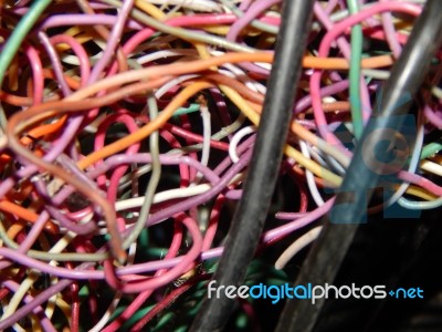 Electrical And Electronic Parts And The Components Stock Photo