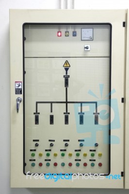 Electrical Energy Control Cabinet Stock Photo