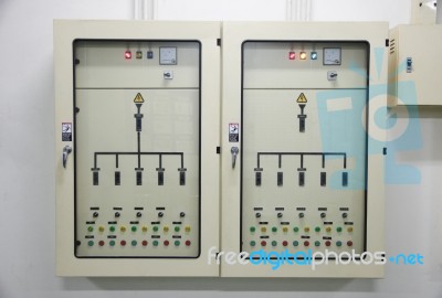 Electrical Energy Control Cabinet Stock Photo