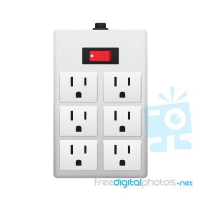 Electrical Outlet With Switch Stock Image