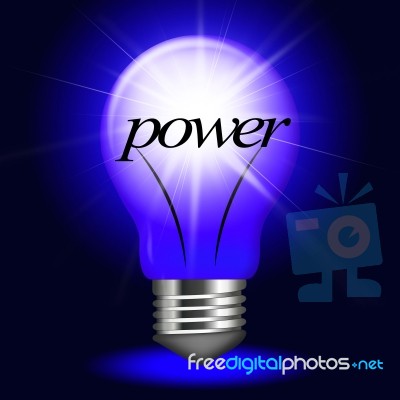 Electrical Power Represents Light Bulb And Bright Stock Image