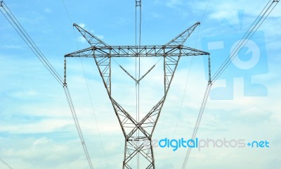 Electricity Pylon Stock Photo