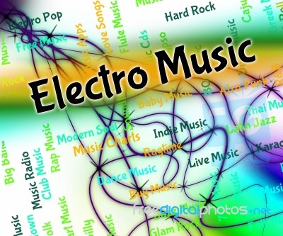 Electro Music Represents Sound Tracks And Funk Stock Image