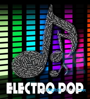 Electro Pop Represents Sound Tracks And Funk Stock Image