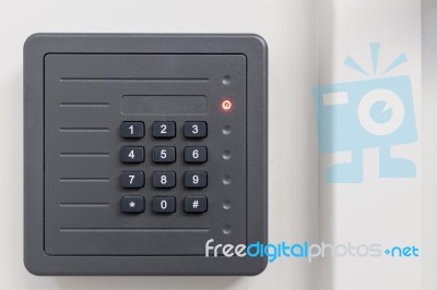 Electronic Access Control Door Box Stock Photo