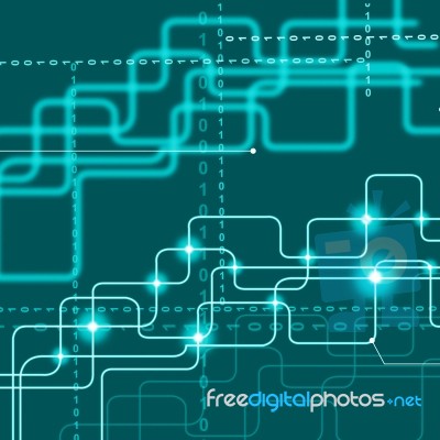 Electronic Circuit Represents Hi Tech And Backgrounds Stock Image