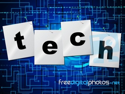 Electronic Circuit Represents Hi Tech And Computing Stock Image