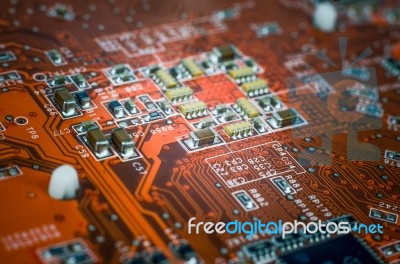 Electronic Circuits Stock Photo