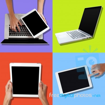 Electronic Devices - Laptops And Tablets Stock Photo