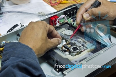 Electronic Fixing Stock Photo