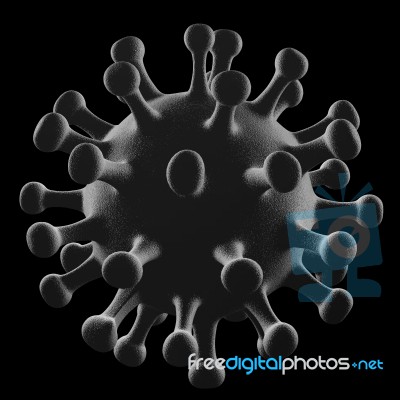 Electronic Microscope View Of Covid-19 Sars, Coronavirus, Sars-c… Stock Photo