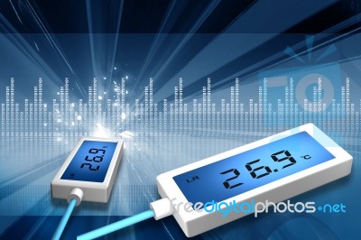 Electronic Thermometer Stock Image