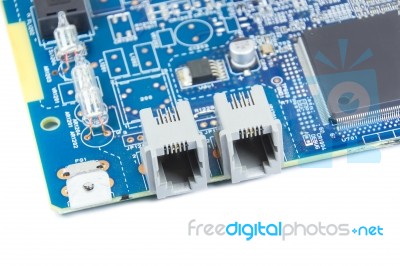 Electronics Printed Circuit Board Stock Photo