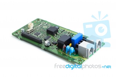 Electronics Printed Circuit Board Stock Photo