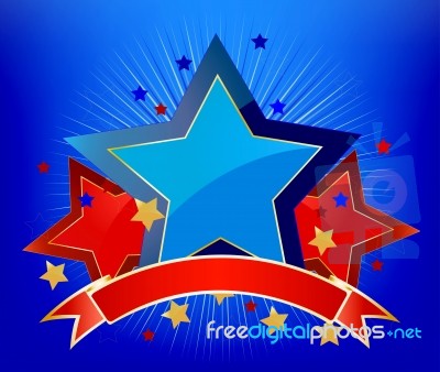 Elegant Blue Stars Stock Image