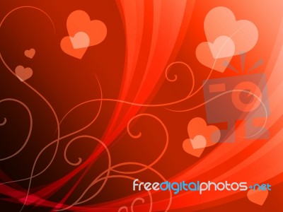 Elegant Hearts Background Shows Delicate Romantic Wallpaper
 Stock Image