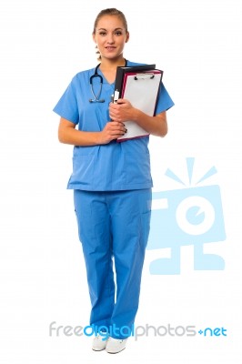 Elegant Medical Professional In Uniform Stock Photo