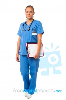 Elegant Medical Professional In Uniform Stock Photo