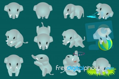 Elephant Characters Stock Image