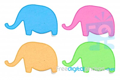 Elephant Paper Craft Stick Stock Photo