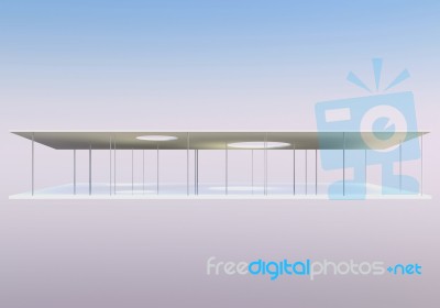 Elevation Of Conceptual Modern Building Stock Image