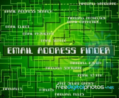 Email Address Finder Represents Send Message And Addresses Stock Image