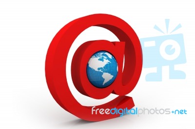 Email And World Stock Image