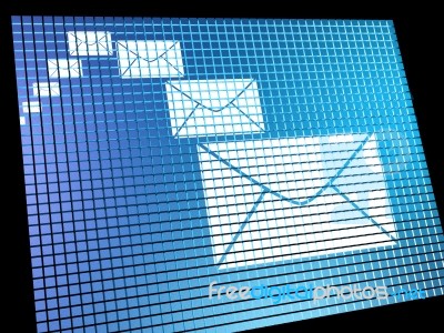 Email Envelopes On Computer Screen Stock Image