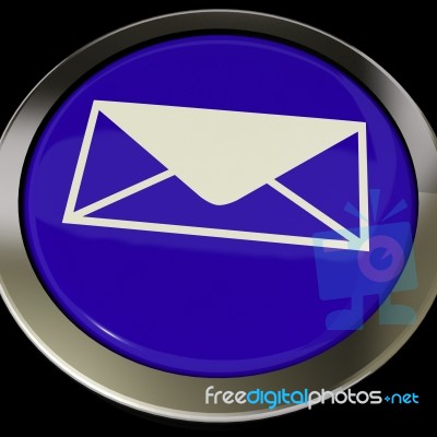 Email Icon Button Stock Image