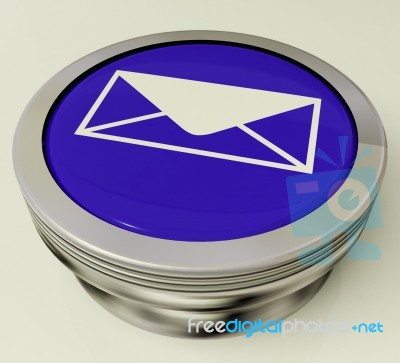 Email Icon Button Stock Image