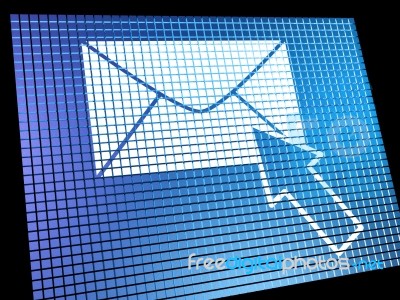 Email Icon On Screen Stock Image