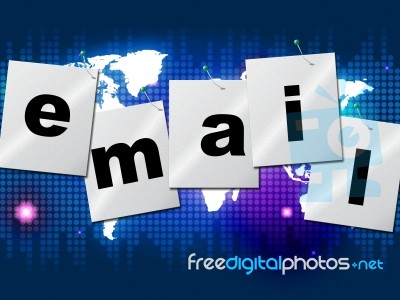 Emails Email Indicates Send Message And Communicate Stock Image