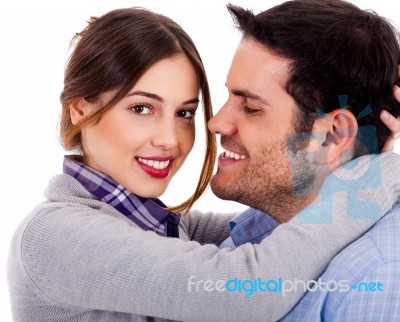 Embracing Couple Stock Photo