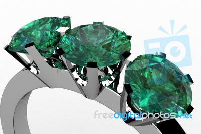 Emerald Ring Stock Image