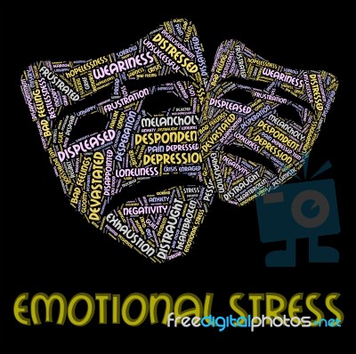 Emotional Stress Represents Heart Breaking And Emotions Stock Image