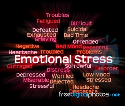 Emotional Stress Shows Heart Rending And Emotions Stock Image