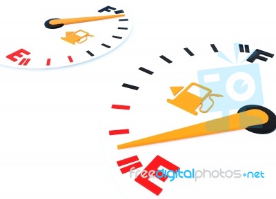 Empty And Full Fuel Scales Stock Image