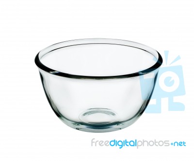 Empty Bowl Glass Isolated On The White Background Stock Photo