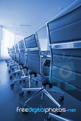 Empty Chairs At Office Stock Photo