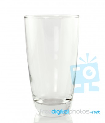 Empty Glass. Isolated On A White Background Stock Photo