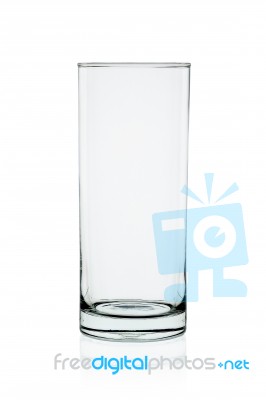 Empty Glass Isolated On The White Background Stock Photo