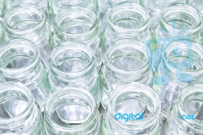 Empty Glass Jars Stock Photo