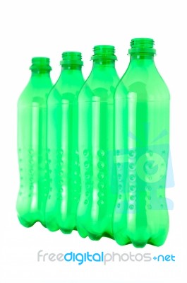 Empty Green Bottles Stock Photo