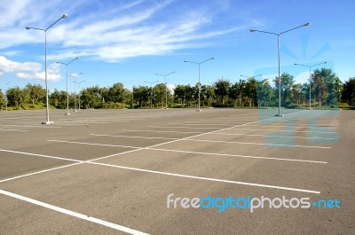 Empty Parking Stock Photo